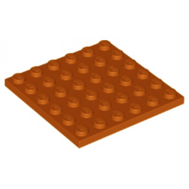 dark orange plate 6 x 6