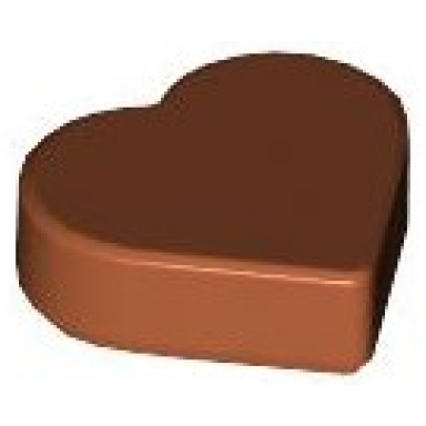 dark orange tile round 1 x 1 heart