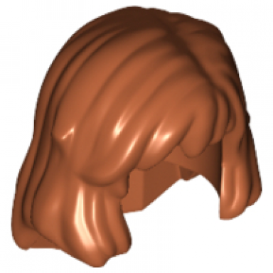 dark orange minifigure hair female mid-length