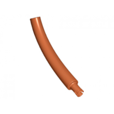 dark orange dinosaur tail neck middle section with bar hole and technic pin