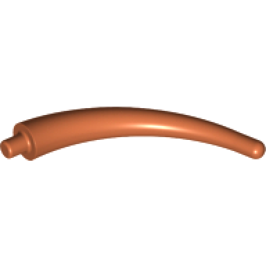 dark orange dinosaur tail end section horn