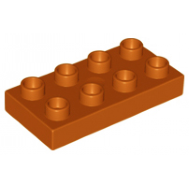 dark orange duplo plate 2 x 4 x 1 2 thick