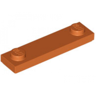 dark orange plate modified 1 x 4 with 2 studs with groove