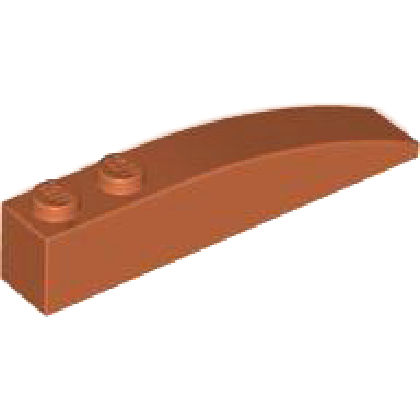 dark orange slope curved 6 x 1