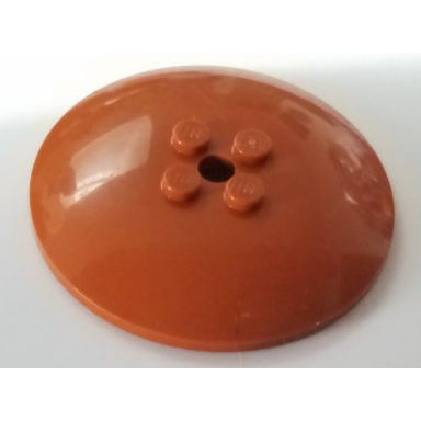 dark orange dish 6 x 6 inverted radar - solid studs