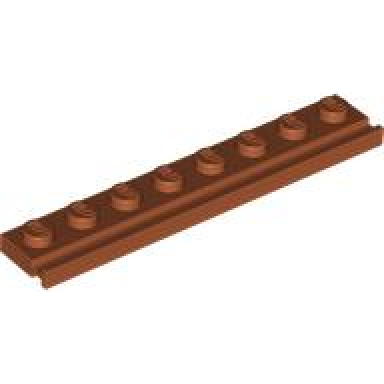 dark orange plate modified 1 x 8 with door rail