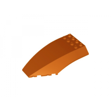 dark orange windscreen 10 x 6 x 2 curved
