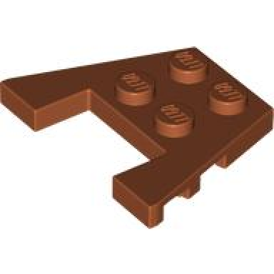 dark orange wedge plate 3 x 4 with stud notches