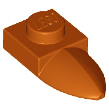dark orange plate modified 1 x 1 with tooth horizontal