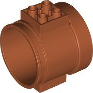 dark orange cylinder tube straight