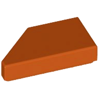 dark orange tile modified 1 x 2 wedge right