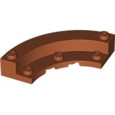 dark orange brick round corner 5 x 5 macaroni with 4 x 4 round plate macaroni