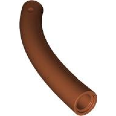 dark orange dinosaur tail neck middle section with bar hole and technic pin hole