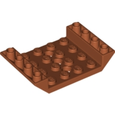 dark orange slope inverted 45 6 x 4 double with 4 x 4 cutout and 3 holes