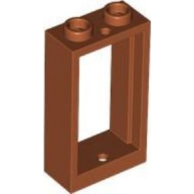 dark orange window 1 x 2 x 3 flat front