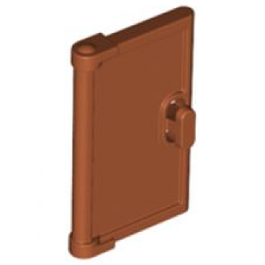 dark orange door 1 x 2 x 3 with vertical handle mold for tabless frames