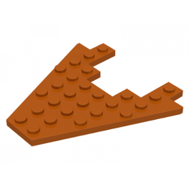 dark orange wedge plate 8 x 8 with 3 x 4 cutout
