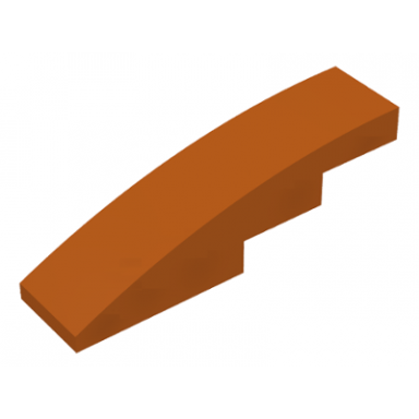 dark orange slope curved 4 x 1