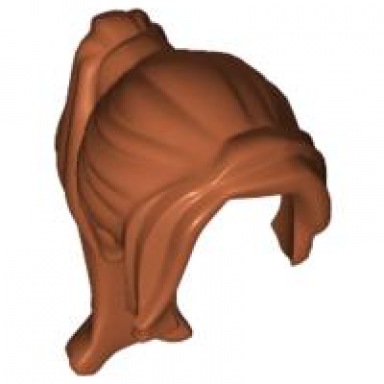 dark orange minifigure hair female ponytail long with side bangs