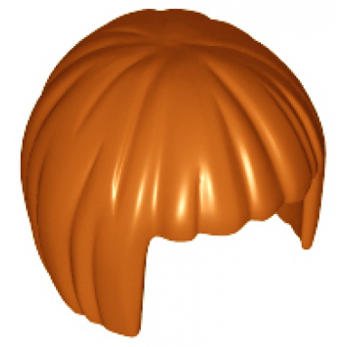 dark orange minifigure hair short bob cut