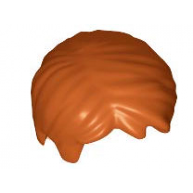 dark orange minifigure hair short tousled with side part