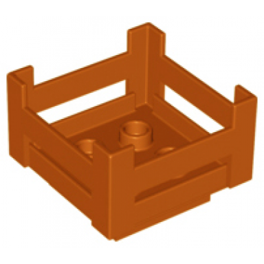 dark orange duplo container wooden-style crate