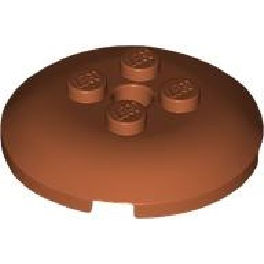 dark orange brick round 4 x 4 x 2 3 dome top with hole