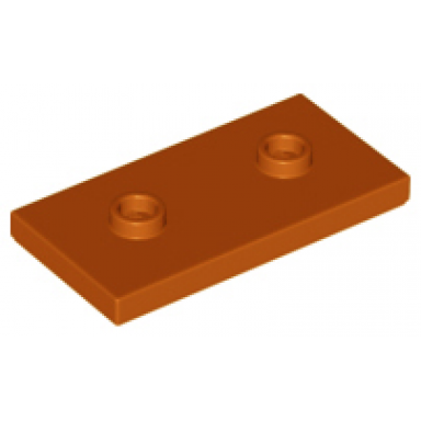 dark orange plate modified 2 x 4 with 2 studs double jumper
