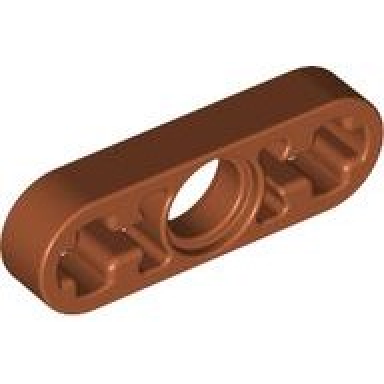 dark orange technic liftarm thin 1 x 3 - axle holes