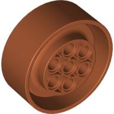 dark orange wheel 41mm d x 15mm technic