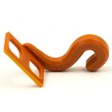 dark orange minifigure costume tail monkey with bright light orange belt front pattern