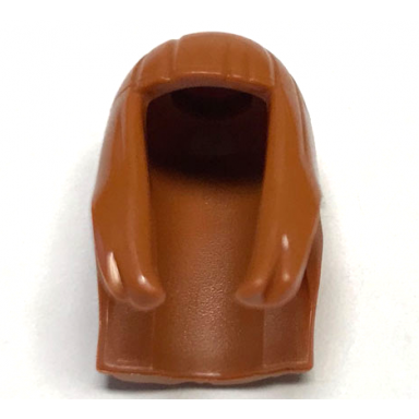 dark orange minifigure hair female long straight with bangs - hard plastic