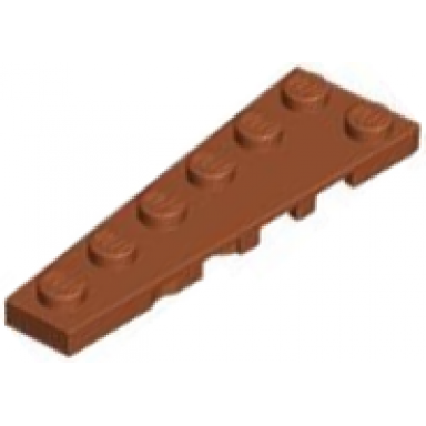 dark orange wedge plate 6 x 2 left