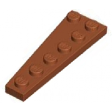 dark orange wedge plate 6 x 2 right