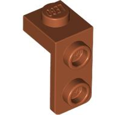 dark orange bracket 1 x 1 - 1 x 2