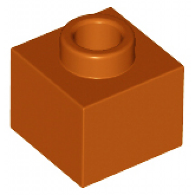 dark orange brick modified 1 x 1 x 2 3 with open stud