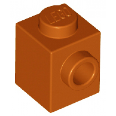 dark orange brick modified 1 x 1 with stud on side