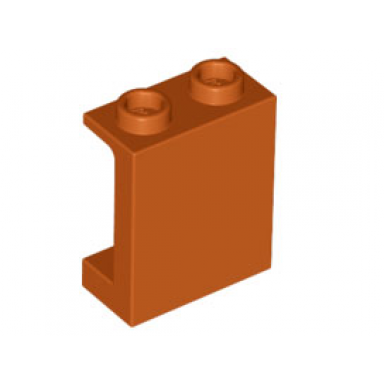 dark orange panel 1 x 2 x 2 with side supports - hollow studs
