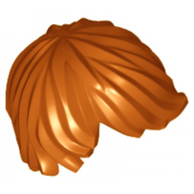 dark orange minifigure hair tousled with side part