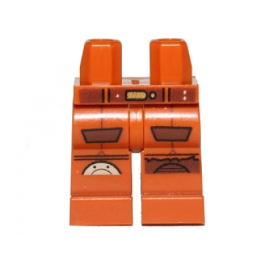 dark orange hips and legs with sw small pockets and semi-circle knee pad on right leg pattern