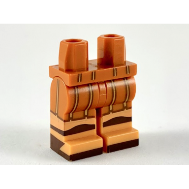 dark orange hips and legs with skirt with tan straps nougat legs and dark brown sandals pattern