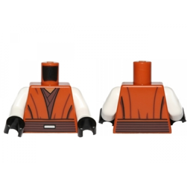 dark orange torso sw jedi robe reddish brown undershirt and belt pattern sw pong krell white arms black hands