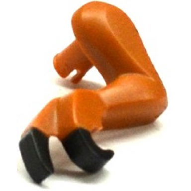 dark orange dinosaur leg small front tyrannosaurus rex with black claws pattern - left