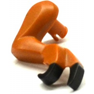 dark orange dinosaur leg small front tyrannosaurus rex with black claws pattern - right