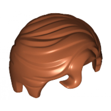 dark orange minifigure hair swept right with front curl