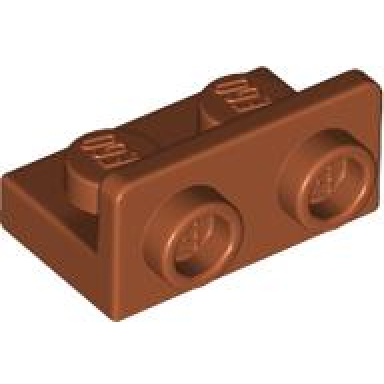 dark orange bracket 1 x 2 - 1 x 2 inverted