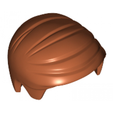 dark orange minifigure hair short combed sideways part left