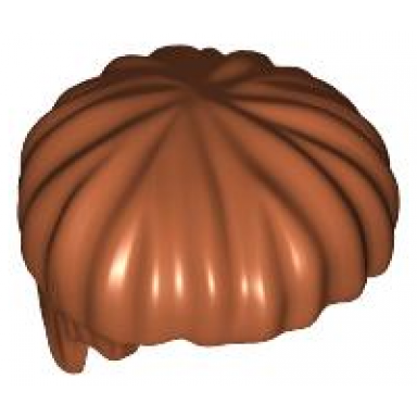 dark orange minifigure hair short bowl cut
