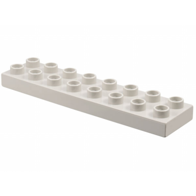 very light gray duplo plate 2 x 8