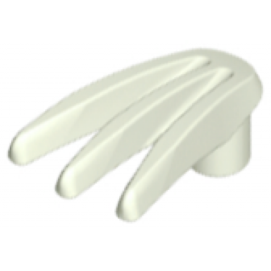 glow in dark white minifigure weapon bladed claw spread
